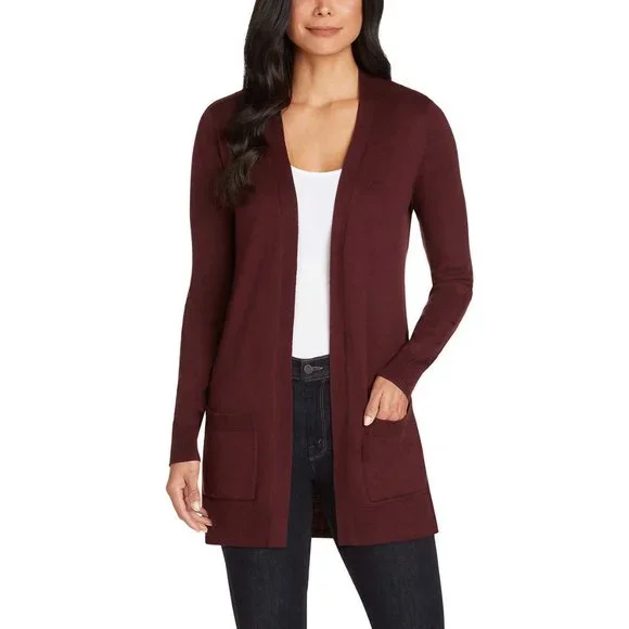 Matty M® The Boyfriend Cardigan - Size Small - Color- Merlot - NWT - Picture 1 of 3